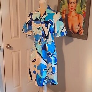 Emilio Pucci Firenze Vintage Abstract Print Dress